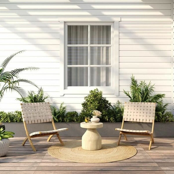 Chaise de jardin Beau Rivage Beige 75 x 73 x 60 cm Pliable 2 Unités