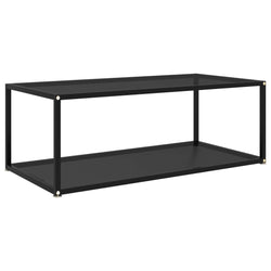 322898 vidaXL Coffee Table Black 100x50x35 cm Tempered Glass