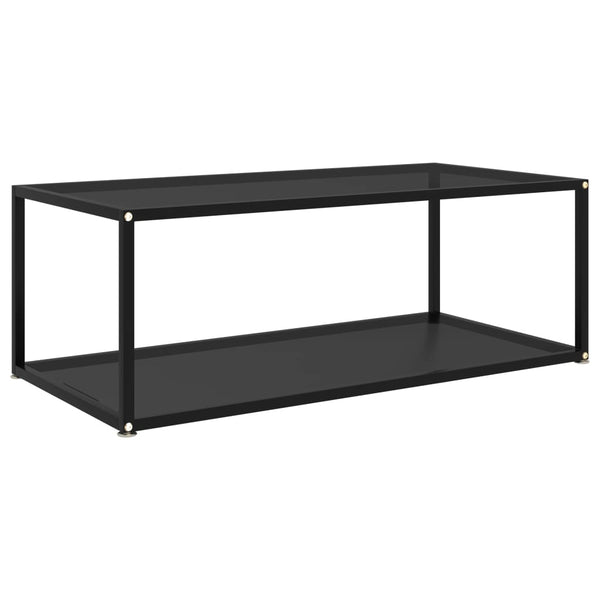 322898 vidaXL Coffee Table Black 100x50x35 cm Tempered Glass