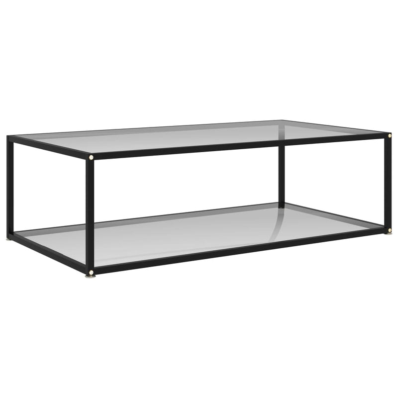 322902 vidaXL Coffee Table Transparent 120x60x35 cm Tempered Glass