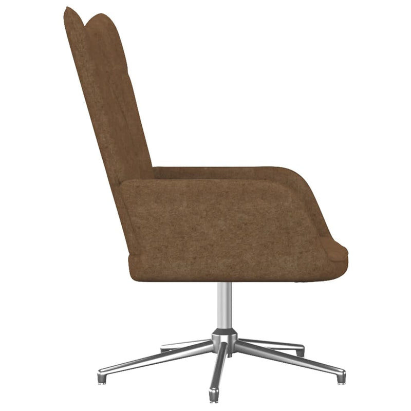 Chaise de relaxation avec tabouret Taupe Tissu