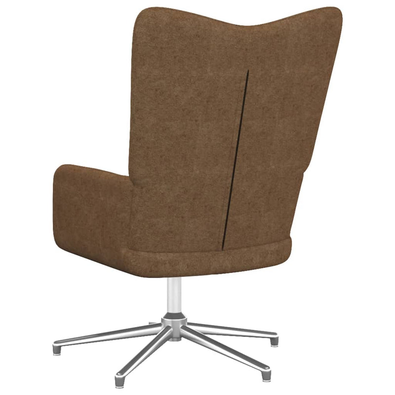 Chaise de relaxation avec tabouret Taupe Tissu