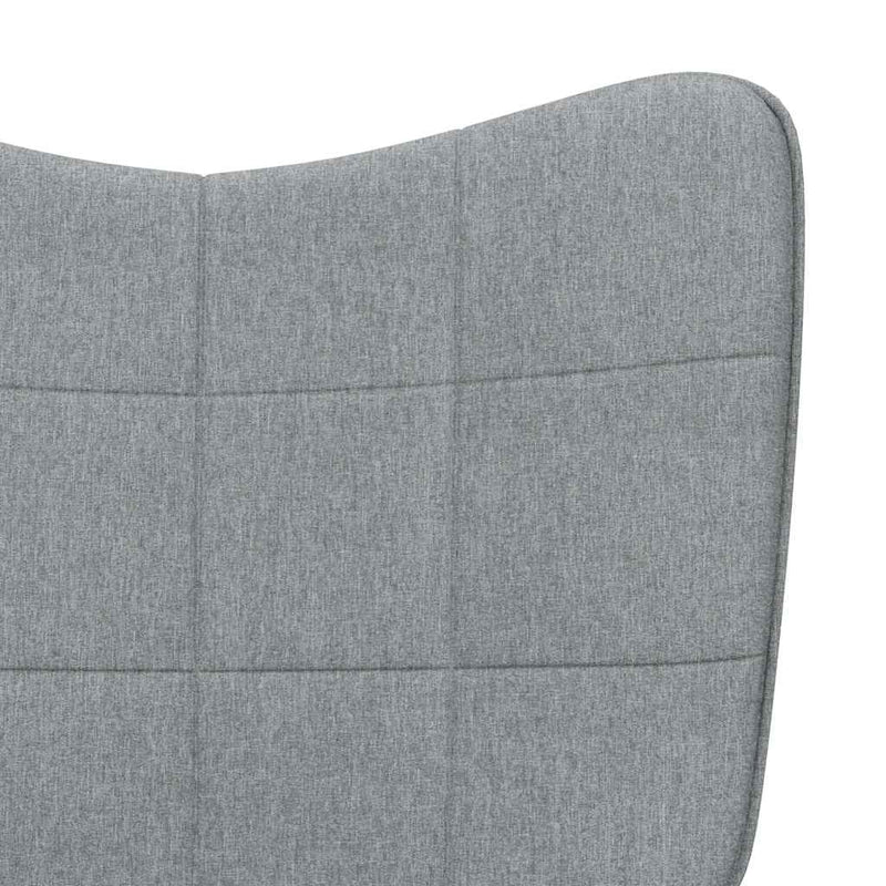 Chaise de relaxation avec tabouret Gris clair Tissu