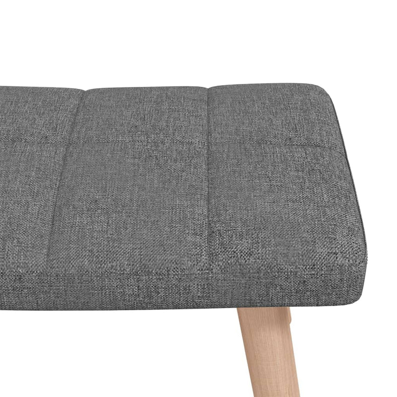 Chaise à bascule avec tabouret Gris foncé Tissu