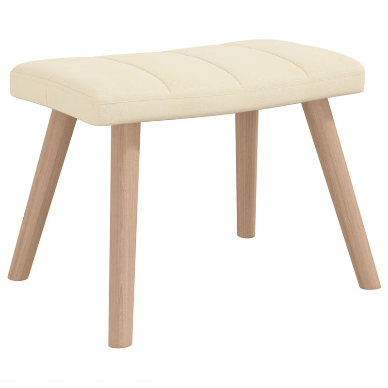 Chaise à bascule avec tabouret Crème Tissu