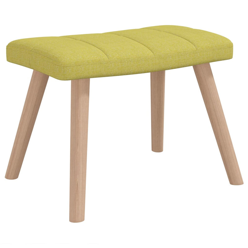 Chaise à bascule avec tabouret Vert Tissu