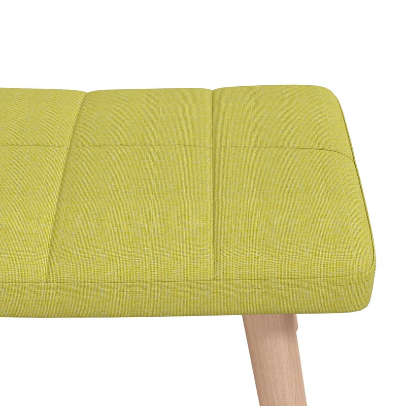 Chaise à bascule avec tabouret Vert Tissu