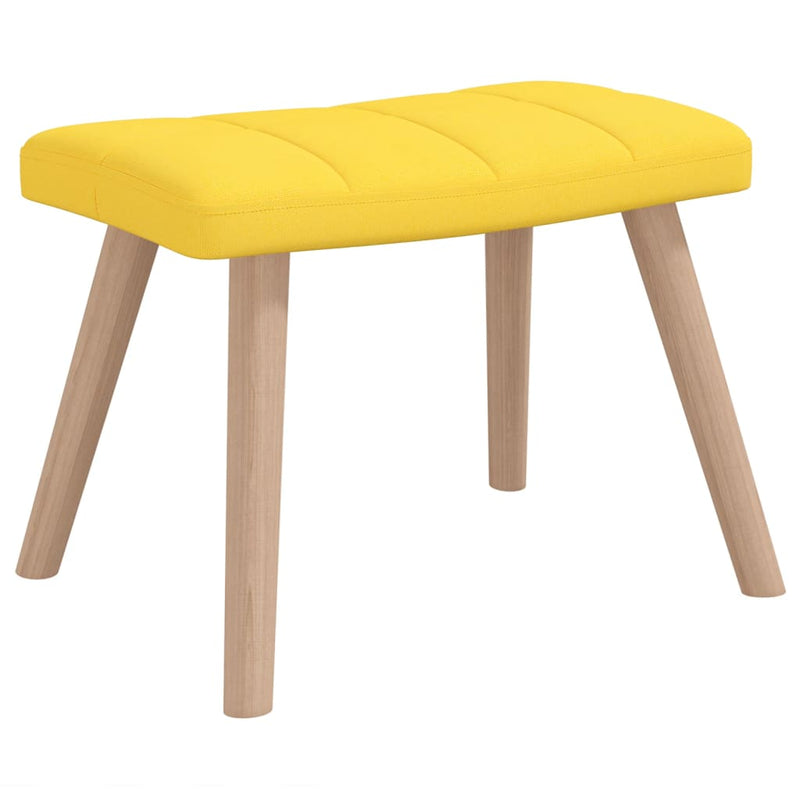 Chaise à bascule avec tabouret Jaune moutarde Tissu