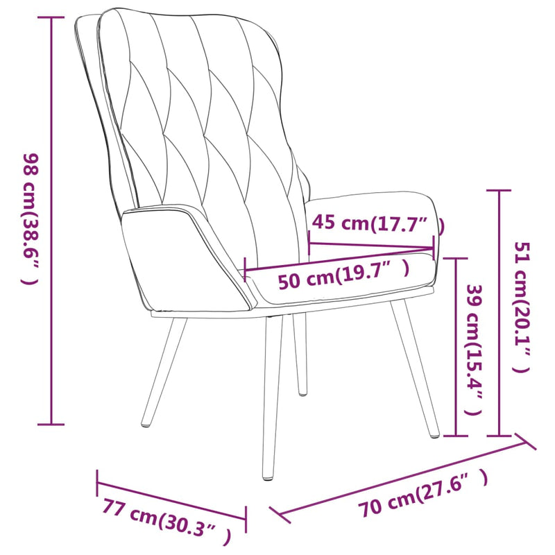 Chaise de relaxation avec repose-pied Gris clair Velours