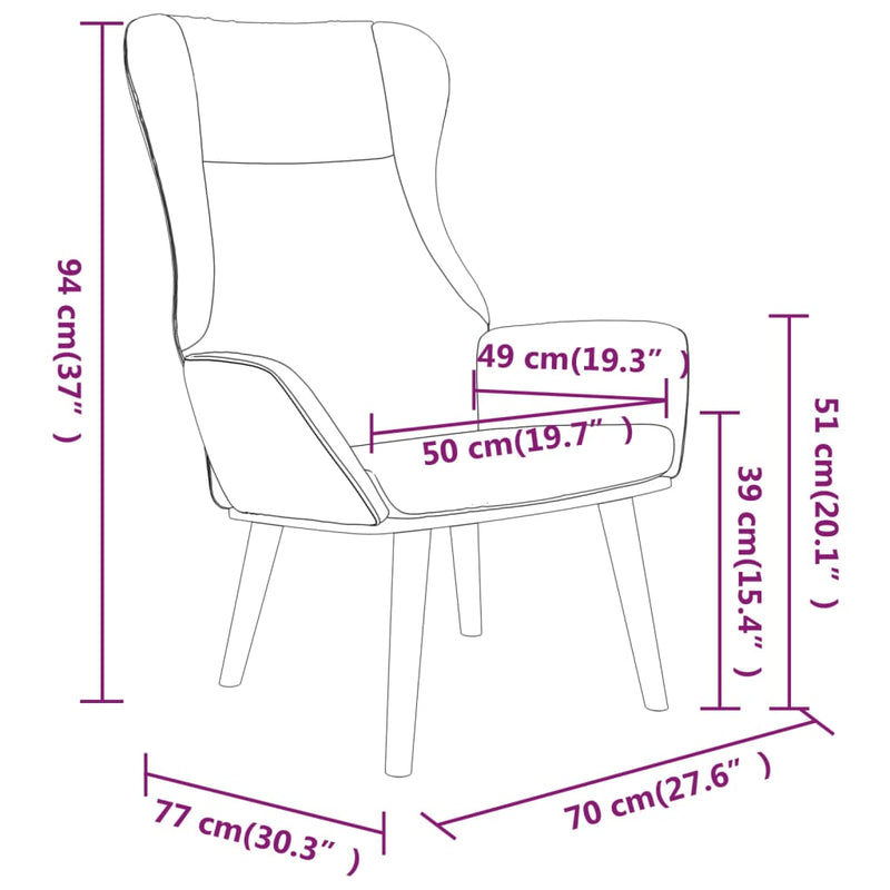 Chaise de relaxation avec repose-pied Gris clair Tissu