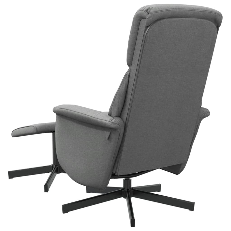 Fauteuil inclinable avec repose-pied gris foncé tissu